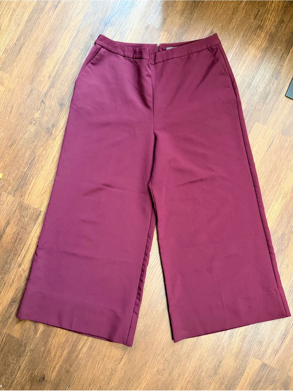 Worthington Wide Leg Pants in Burgundy